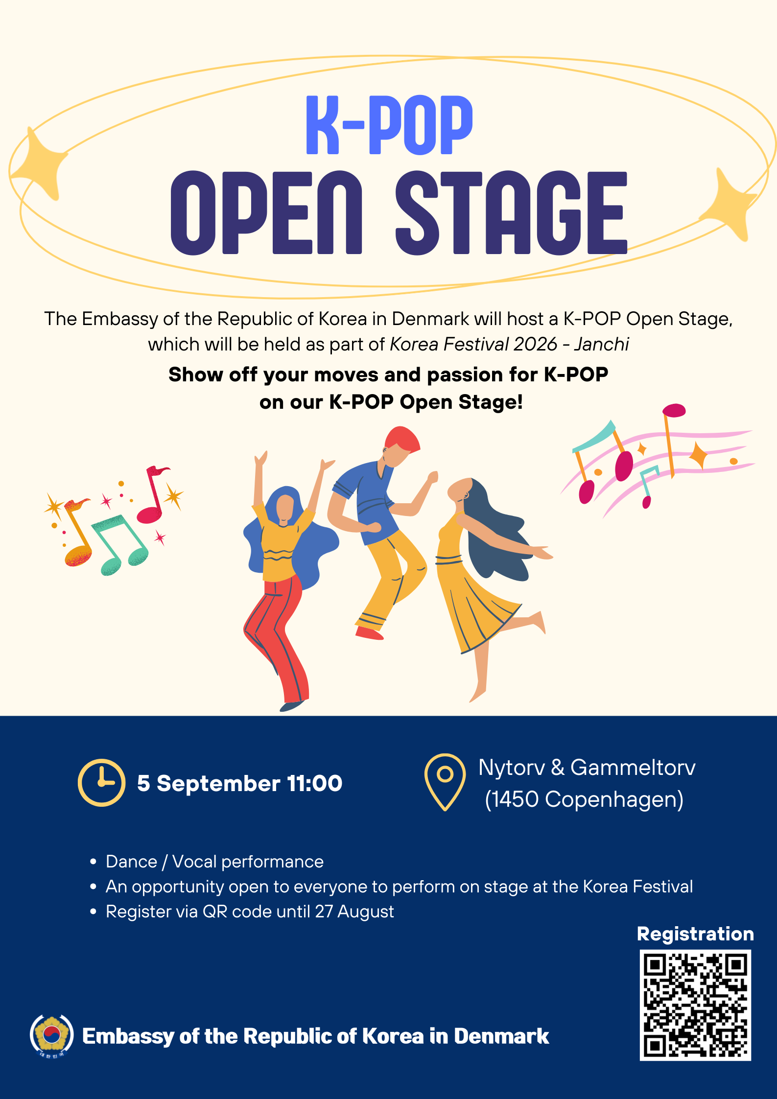 K-Pop Open Stage – Janchi Korea Festival 2026 (klik for at se i fuld størrelse)